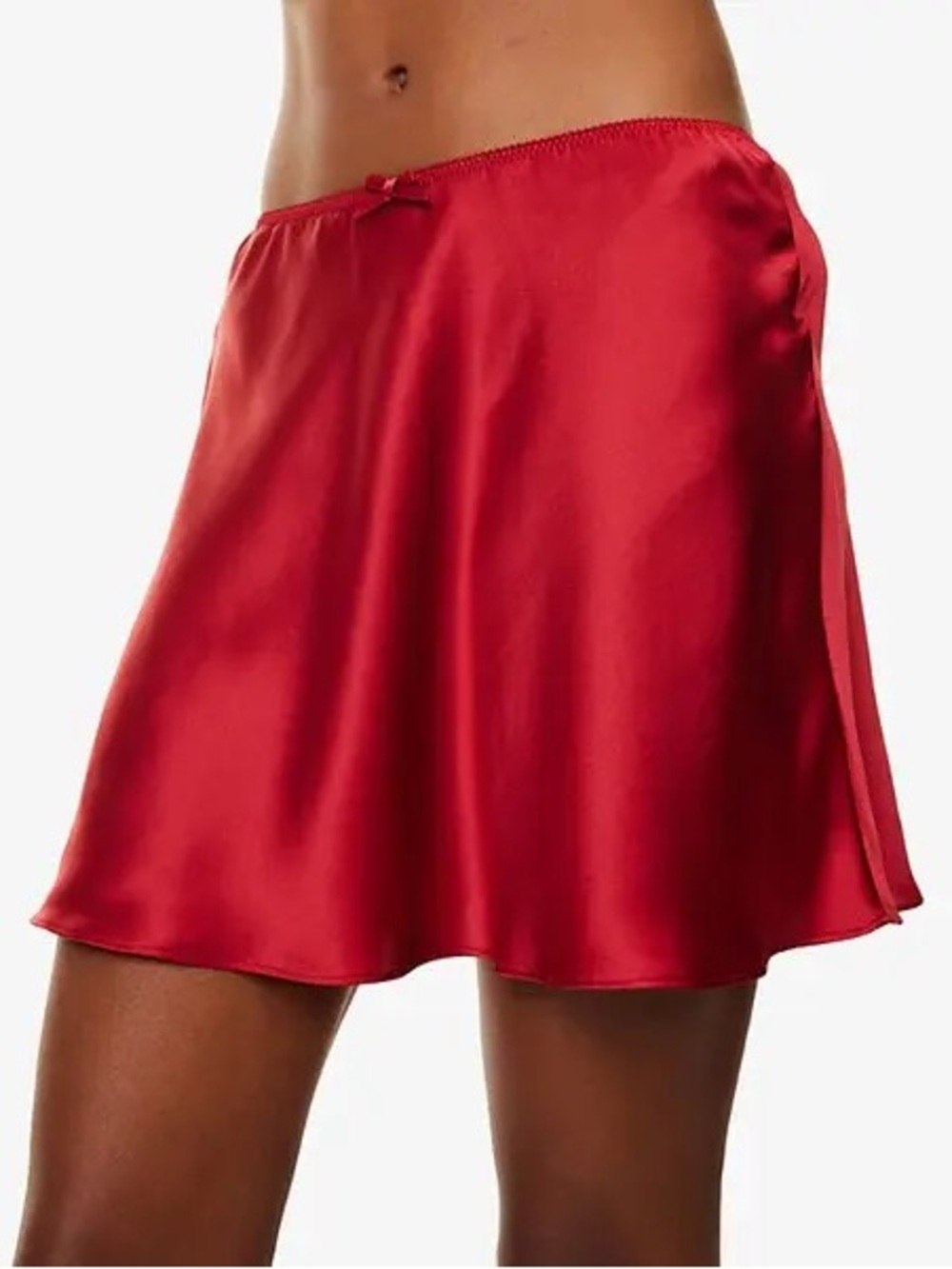 Reformation Silk Edda Mini Skirt - Red